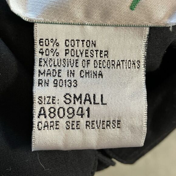 Quacker‎ Factory Shirt Womens Small Black Floral Embroidery Embelished Button Up - Picture 6 of 8